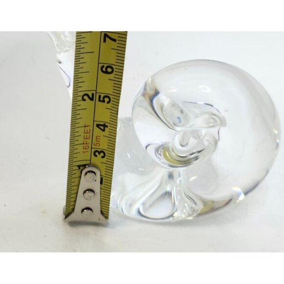 Handblown Glass Snail Figurine Clear Collectible Decor - Picture 6 of 6
